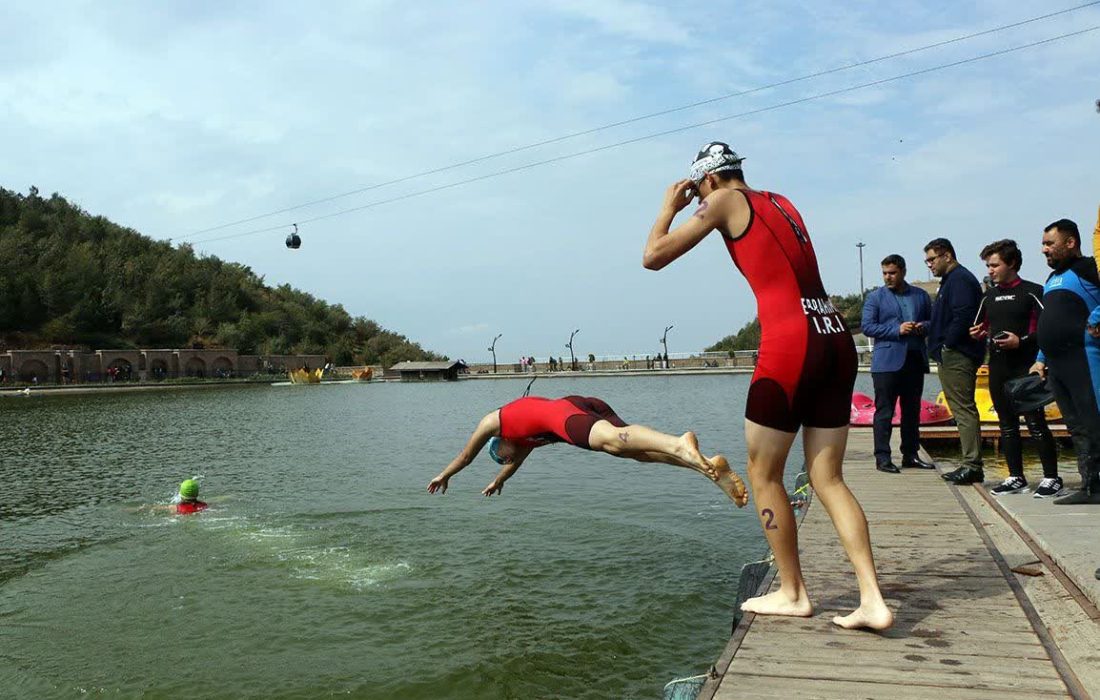 جشنواره ورزشی (دو- شنا- دو) استان آذربایجان شرقی در تقرجگاه عینالی تبریز برگزار شد